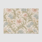 Soft Scrollwork Garden Floral Pattern Tissuepapier (Voorkant)