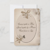 Soft Sepia Daisy Faire-part de mariage (Devant)