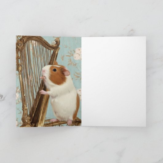 Soft Serenade – Guinea Pig Greeting Card Kaart (Binnen)