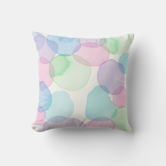 Soft Serene Watercolor Bubbles Pattern Home Decor Kussen