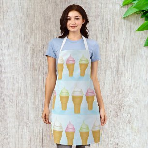 Soft Serve Ice Cream Cones Leuk Zomer Dessert Schort