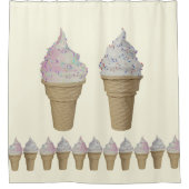 Soft Serve Ice Cream Douchegordijn (Voorkant)