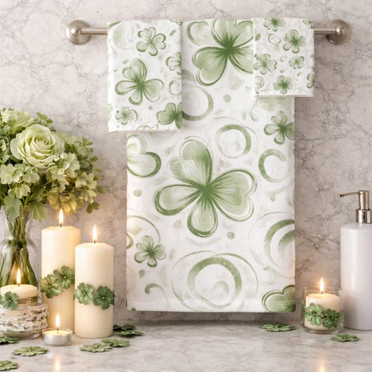 Soft Shamrock Whispers in Sage Green