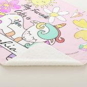 Soft Sherpa Sleepy Unicorn Wreath Nom Couverture (3/4)