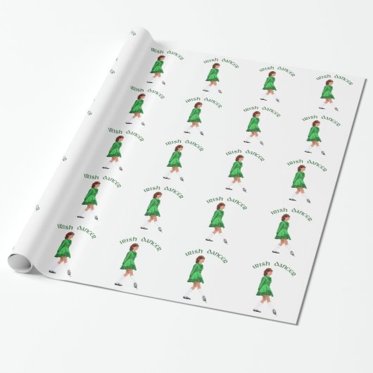 Soft Shoe Irish Dancer in Green Cadeaupapier (Uitgerold)