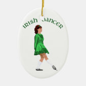 Soft Shoe Irish Dancer in Green Keramisch Ornament (Voorkant)
