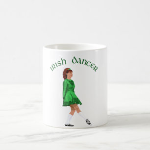 Soft Shoe Irish Dancer in Green Koffiemok
