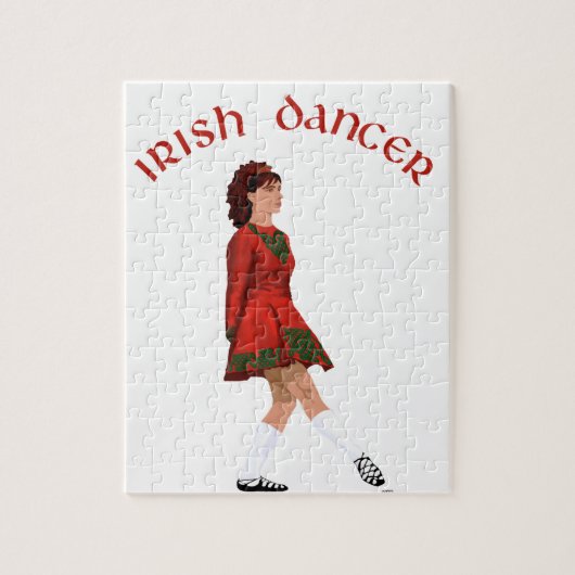 Soft Shoe Irish Dancer in Red Legpuzzel (Verticaal)