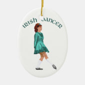 Soft Shoe Irish Dancer in Turquoise Keramisch Ornament (Voorkant)