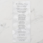Soft Silver et White Bokeh programme de mariage (Dos)