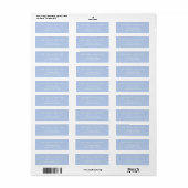 Soft Sky Blue Minimal Address Labels (Full Sheet)