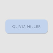Soft Sky Blue Minimalist Name Tag (Voorkant)