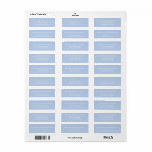 Soft Sky Blue - Stylish Return Address Labels (Full Sheet)