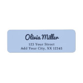 Soft Sky Blue - Trendy Address Label (Voorkant)