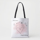 Soft Soul Deep Feeling Personalized Tote Bag (Devant)