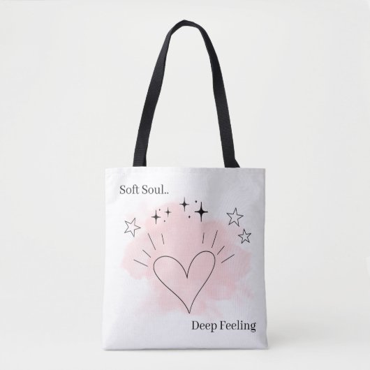 Soft Soul Deep Feeling Personalized Tote Bag (Voorkant)