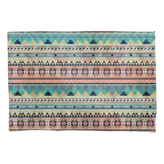 Soft Southwest Tribal Pattern Pink Turquoise Gold Kussensloop (Voorkant)