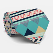 Soft Southwest Tribal Pattern Pink Turquoise Gold Stropdas (Opgerold)