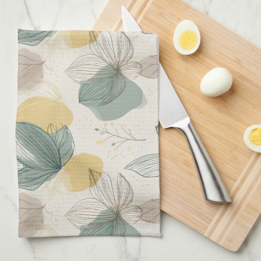 Soft Spring Botanical Kitchen Towels Theedoek (Quarter Fold)