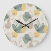 Soft Spring Botanical Wall Clock Grote Klok (Voorkant)