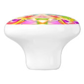 Soft Spring Pastels Tie Dye Patroon Keramische Knop (Zijkant)