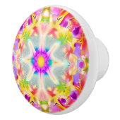 Soft Spring Pastels Tie Dye Patroon Keramische Knop (Rechts)