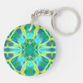 Soft Spring Pastels Tie Dye Patroon Sleutelhanger (Achterkant)