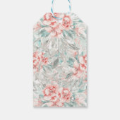 Soft Spring Summer Floral Greenery Elegant Wedding Cadeaulabel (Achterkant)