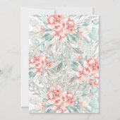 Soft Spring Summer Floral Greenery Elegant Wedding Kaart (Achterkant)