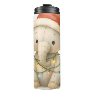 Soft Stitches Elephant Christmas Thermal Tumbler Thermosbeker