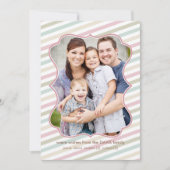 Soft Stripes Carte photo de vacances (Devant)