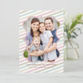 Soft Stripes Carte photo de vacances (Debout devant)