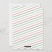 Soft Stripes Carte photo de vacances (Dos)