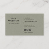 SOFT SUBTLE AQUA MODERN ABSTRACTE GEOMETRISCHE ART VISITEKAARTJE (Achterkant)