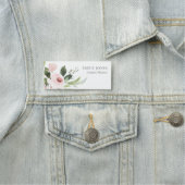 SOFT SUBTLE KLEUR WASSE BLUSH PINK FLORAL BUNCH NAAMPLAATJE (In situ)