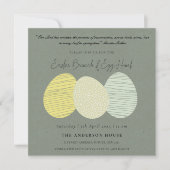 SOFT SUBTLE PASTEL EASTER EIEREN BRUNCH EN EGG HUN KAART (Voorkant)