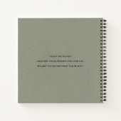 SOFT SUBTLE PINK GRAY MODERN ABSTRACTE ART WAVES NOTITIEBOEK (Achterkant)