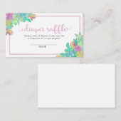 Soft Succulent & Cactus Girls Déchets Carte Raffle (Devant / Derrière)