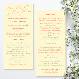 Soft Sunset Hues Wedding Programma