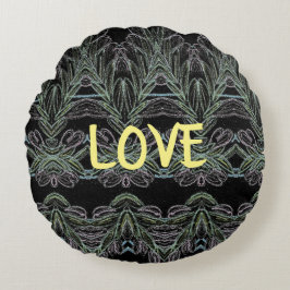 Soft Swirls Love Rond Kussen