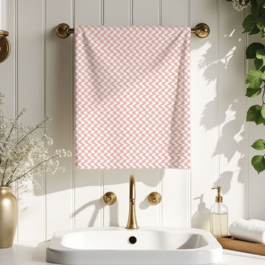 Soft Tartan Bath Towel Rose Gold Gift for Her