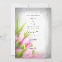 Soft Tulips Wedding Invitation (aanpasbaar)