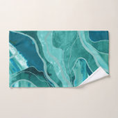 Soft Turquoise Blauwgroen marble Agate Glam #1 #de Bad Handdoek (Handdoek)