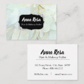 *~* Soft Turquoise Blue Bling Diamond Abstract Visitekaartje (Voorkant / Achterkant)