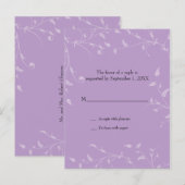 Soft Vines Wedding Reply Briefkaart (Voorkant / Achterkant)