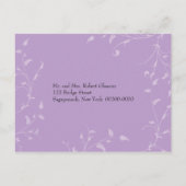 Soft Vines Wedding Reply Briefkaart (Achterkant)
