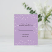 Soft Vines Wedding Reply Briefkaart (Staand voorkant)