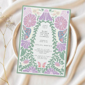 Soft Vintage Lavender Baby Shower Invitation