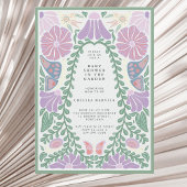Soft Vintage Lavender Baby Shower Invitation