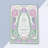 Soft Vintage Lavender Baby Shower Invitation